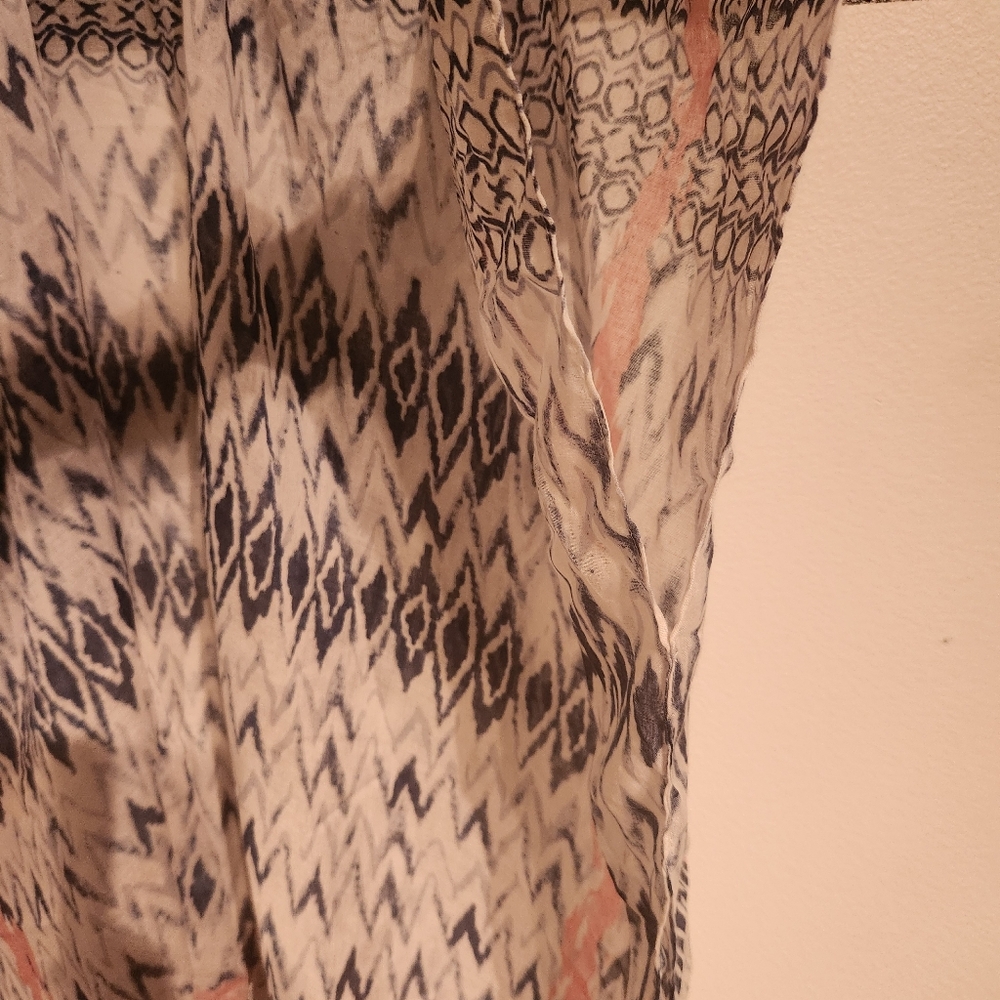Spicy Sandia Blue White Pink Patterned Kimono One Size - Picture 5 of 6